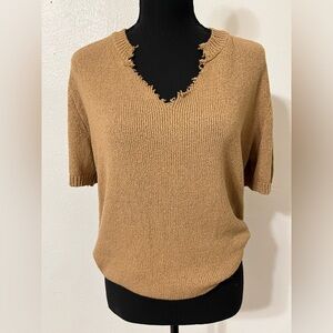 Black Black Distressed Sweater Lightweight Oversized Comfortable Romantic Modest